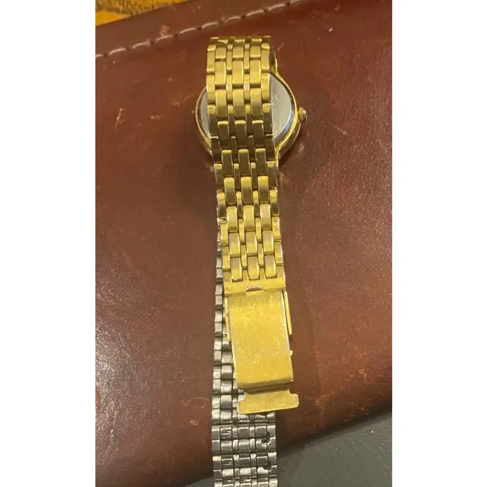 Women's VTG Gold Tone Adolfo Watch, Diamond Accent, Bracelet Band